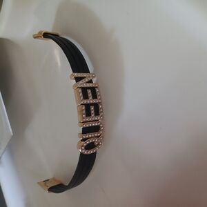 Black and Gold 'QUEEN' Bracelet